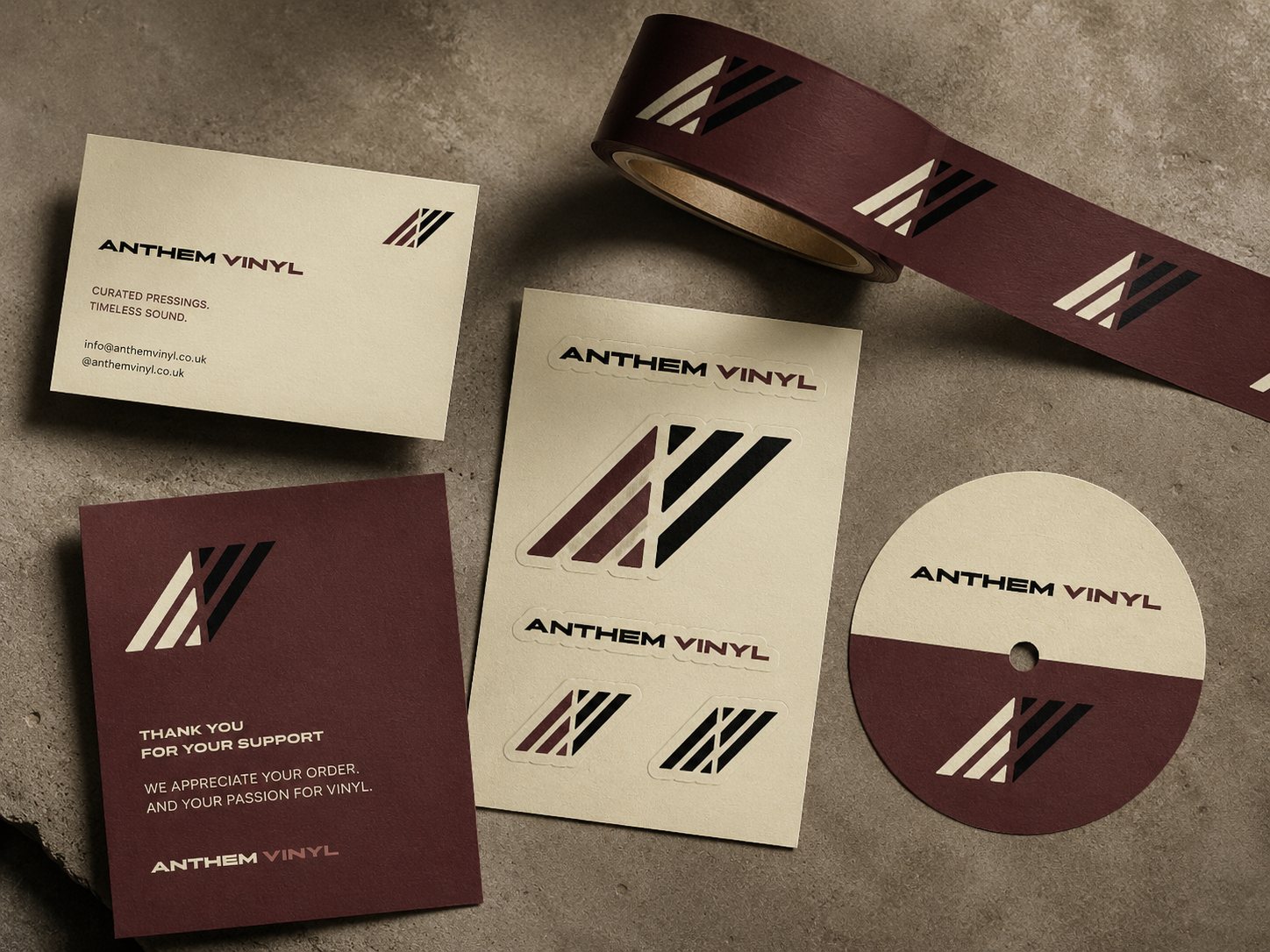 Stationery system — cards, stickers, printed tape and centre labels