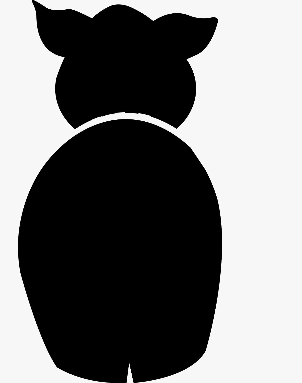 The final pig silhouette, alone on white